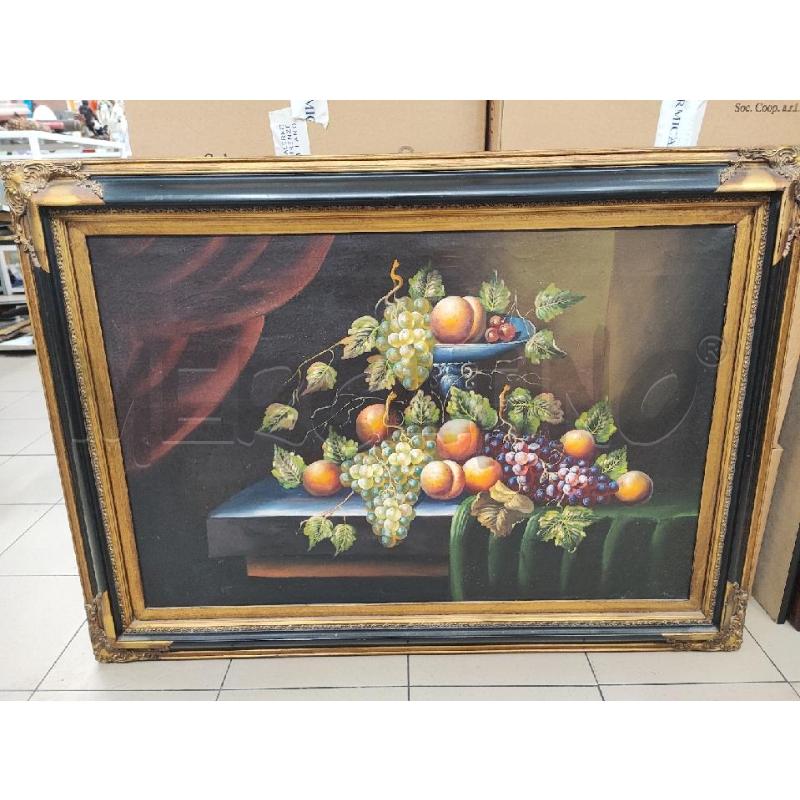 QUADRO DIP FRUTTA CORN NERA DORATA  | Mercatino dell'Usato Roma gregorio vii 1