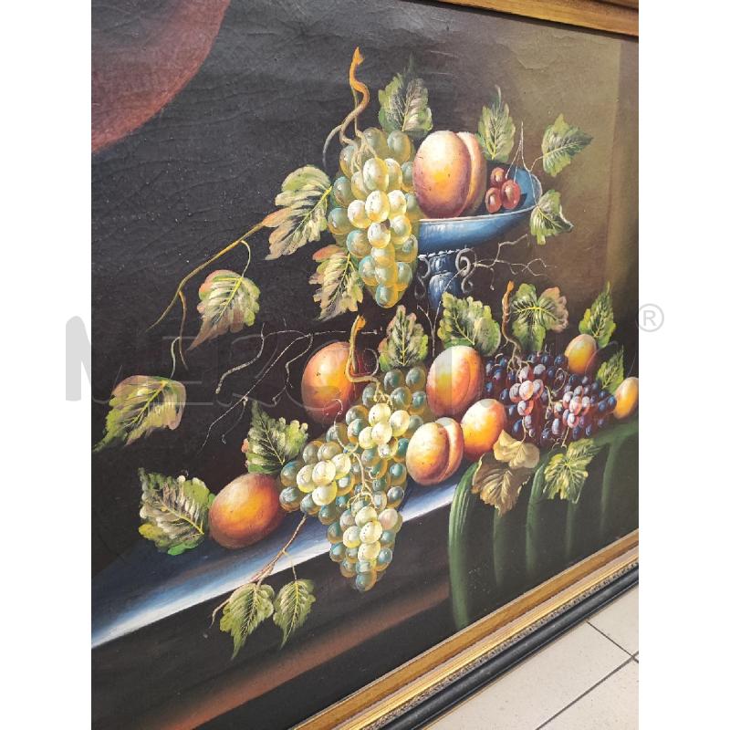 QUADRO DIP FRUTTA CORN NERA DORATA  | Mercatino dell'Usato Roma gregorio vii 2