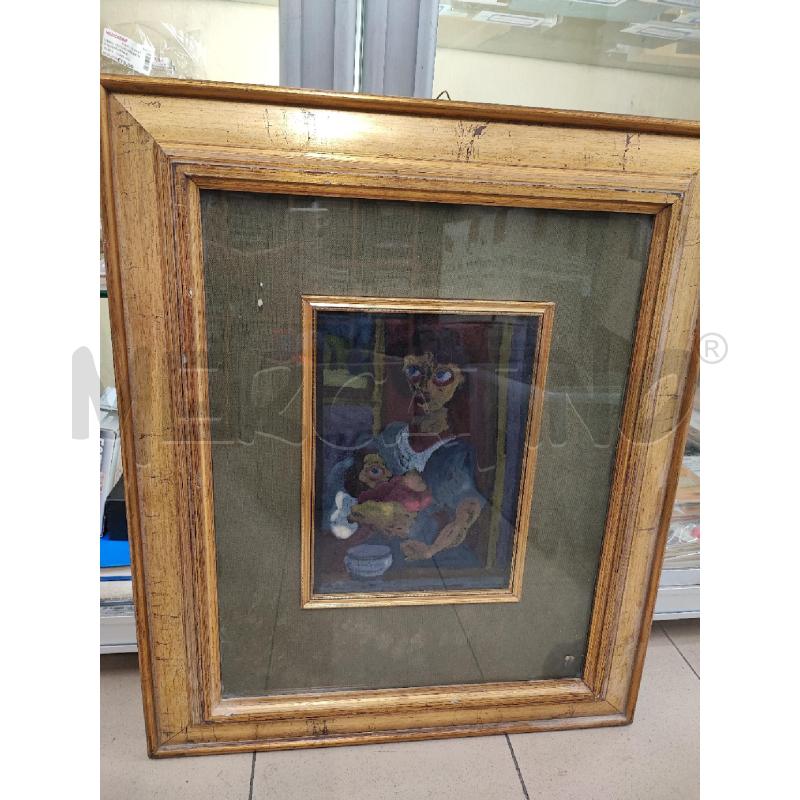 QUADRO DONNA CON BAMBINO C DOR  | Mercatino dell'Usato Roma gregorio vii 1