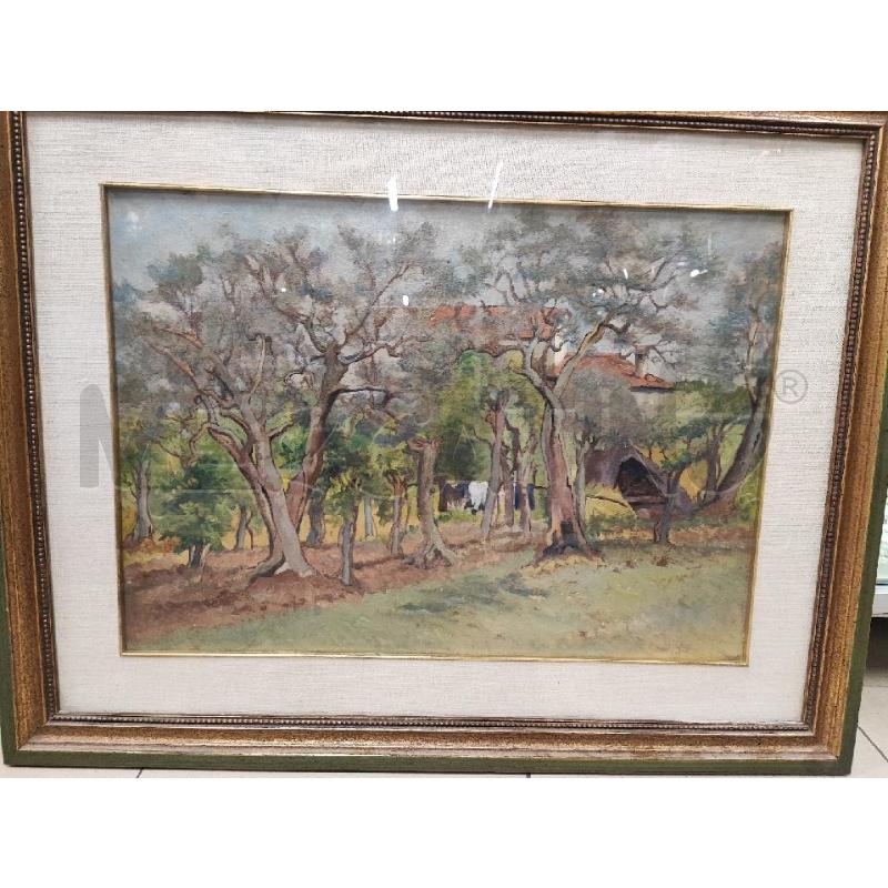 QUADRO OLIO ALBERI CAMAPAGNA  | Mercatino dell'Usato Roma gregorio vii 1