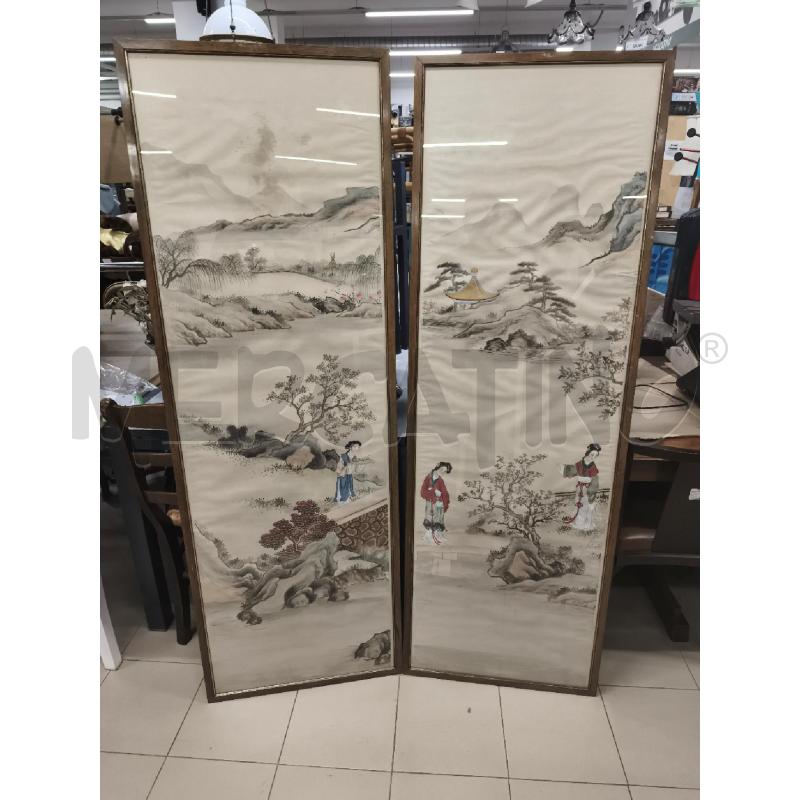 QUADRO STOFFA ORIENTALE DONNE CILIEGI | Mercatino dell'Usato Roma gregorio vii 1