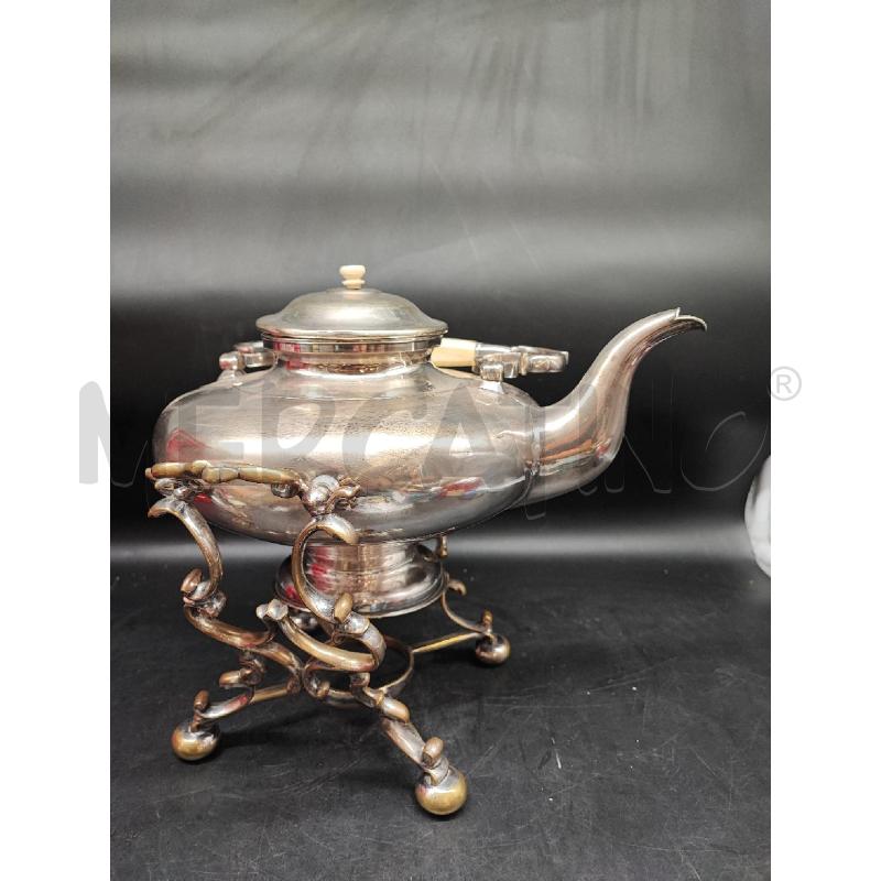 SAMOVAR OTTONE ARGENTATO INSERTI CHIARI  | Mercatino dell'Usato Roma gregorio vii 1