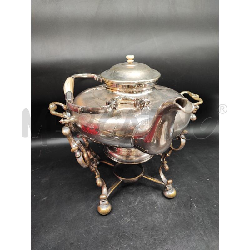 SAMOVAR OTTONE ARGENTATO INSERTI CHIARI  | Mercatino dell'Usato Roma gregorio vii 3