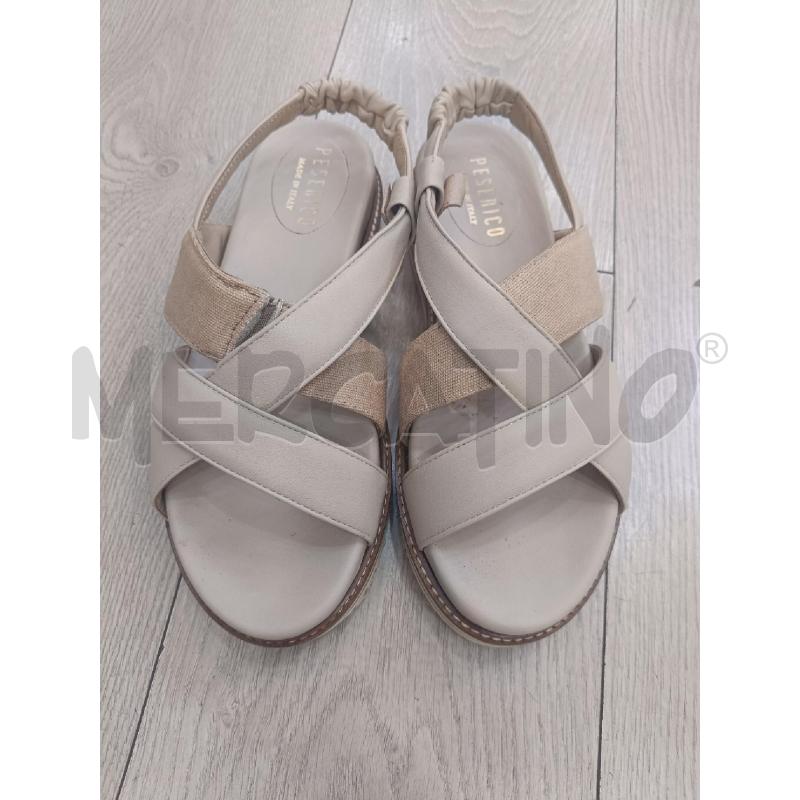 SANDALI DONNA PESERICO BEIGE INTRECCI | Mercatino dell'Usato Roma gregorio vii 1