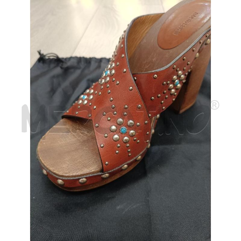 SANDALI DONNA ROBERTO CAVALLI MARRONI INTRECCI BORCHIE | Mercatino dell'Usato Roma gregorio vii 4