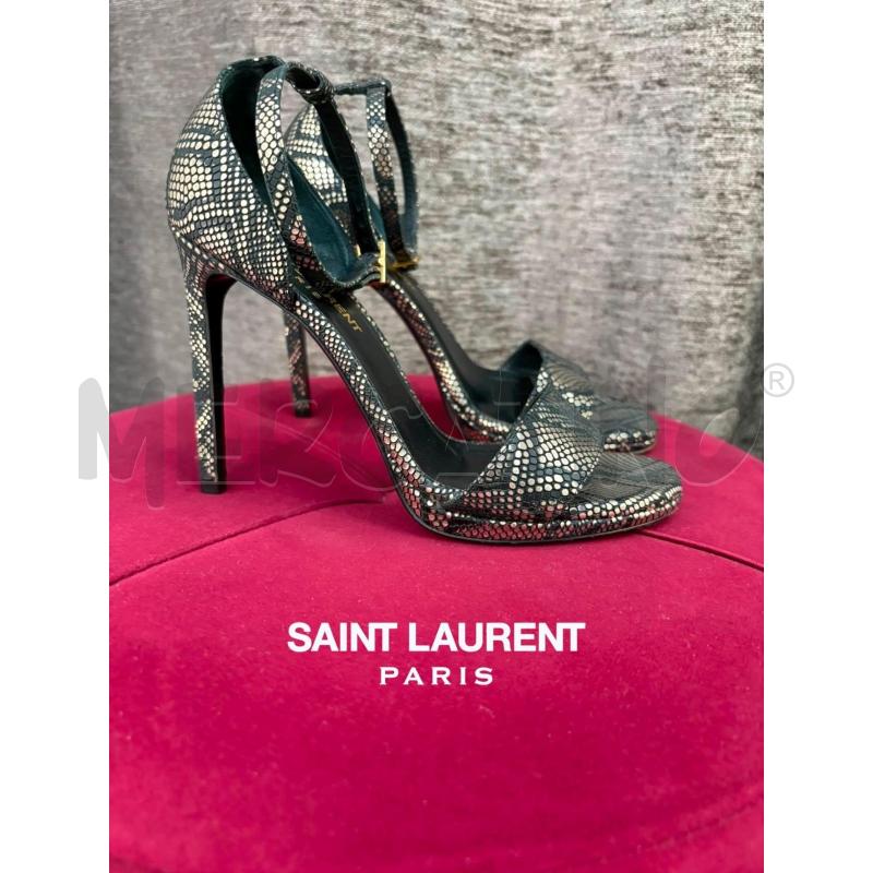SANDALI DONNA SAINT LAURENT FANTASIA PIT ORO NERA TACCO | Mercatino dell'Usato Roma gregorio vii 2