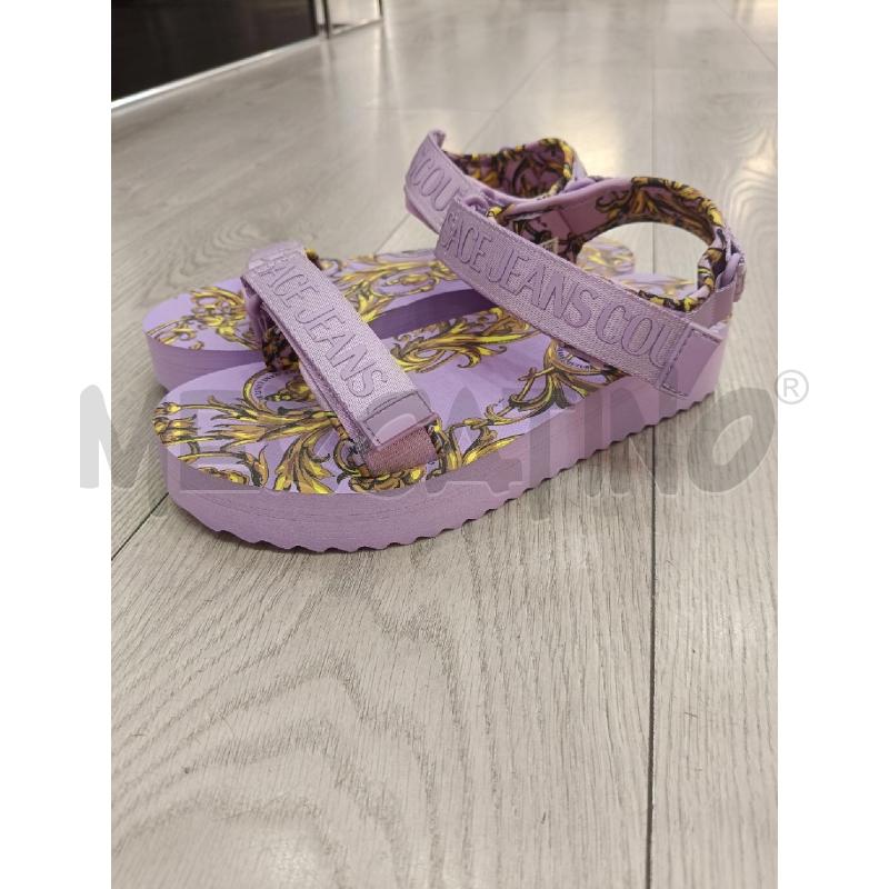 SANDALI DONNA VERSACE VIOLA  | Mercatino dell'Usato Roma gregorio vii 2
