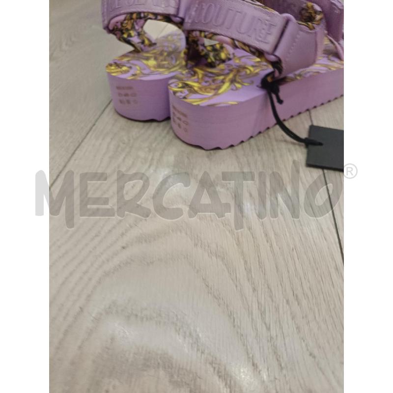 SANDALI DONNA VERSACE VIOLA  | Mercatino dell'Usato Roma gregorio vii 3