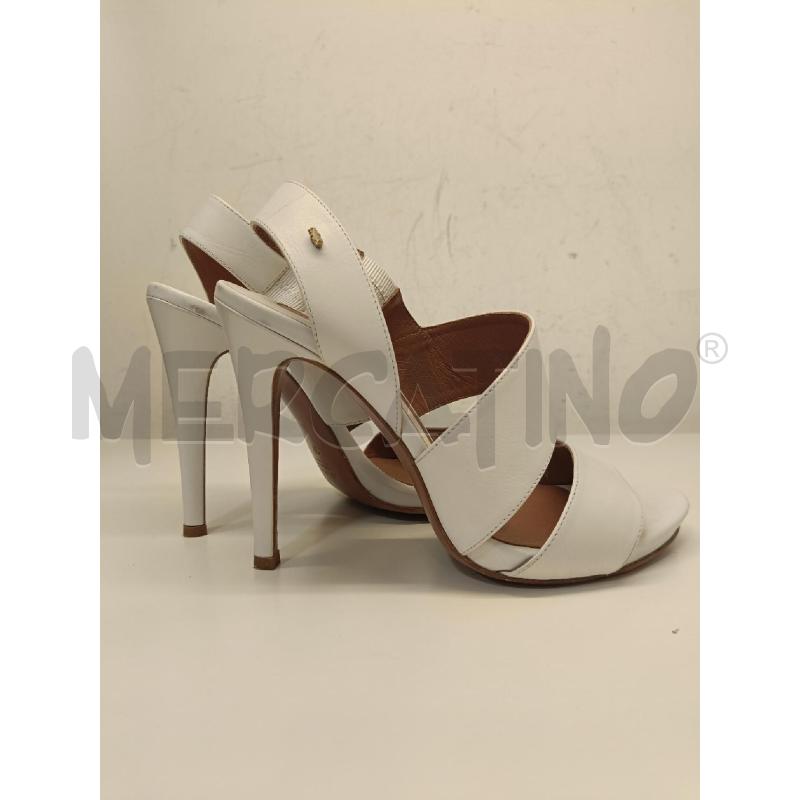 SANDALI SPORTMAX BIANCO FASCIA LARGA  | Mercatino dell'Usato Roma gregorio vii 3