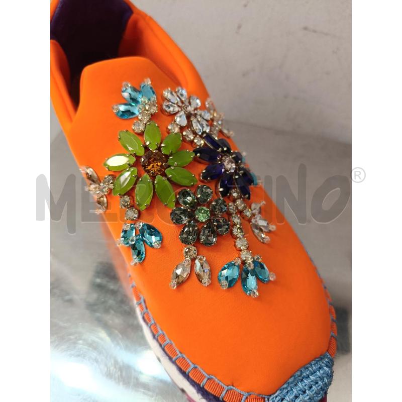 SCARPE DONNA DOLCE&GABBANA ARANCIONI NEOPRENE FIORI STRASS | Mercatino dell'Usato Roma gregorio vii 3