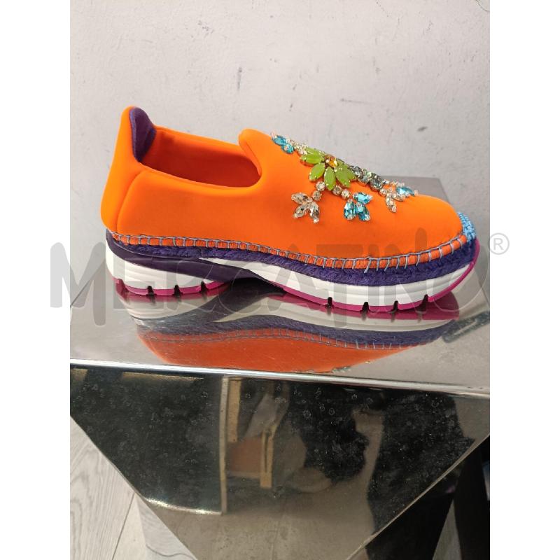 SCARPE DONNA DOLCE&GABBANA ARANCIONI NEOPRENE FIORI STRASS | Mercatino dell'Usato Roma gregorio vii 4