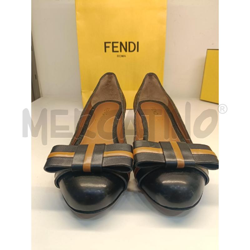 SCARPE DONNA FENDI MONOGRAM FIOCCO NERO | Mercatino dell'Usato Roma gregorio vii 1