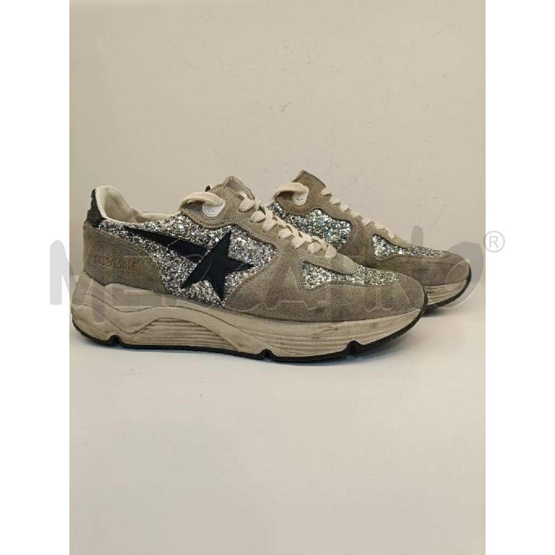 SCARPE DONNA GOLDEN GOOSE RUNNING SOLE TORTORA GLITTER ARGENT | Mercatino dell'Usato Roma gregorio vii 3