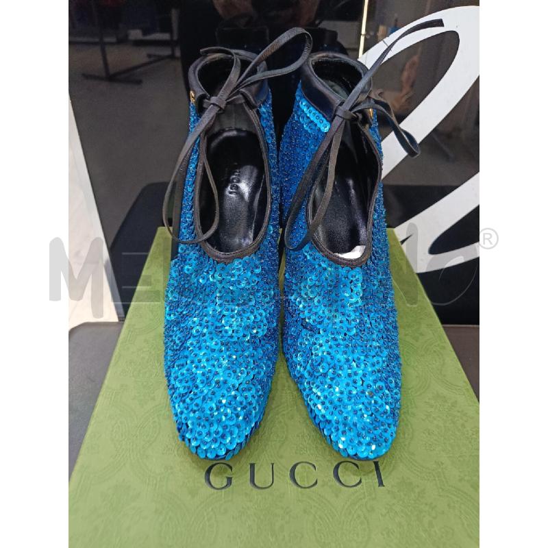SCARPE DONNA GUCCI PAILLETTES AZZURRE | Mercatino dell'Usato Roma gregorio vii 4