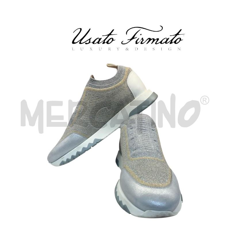 SCARPE DONNA HERMES SLIP ON GRIGIE E DORATE | Mercatino dell'Usato Roma gregorio vii 4