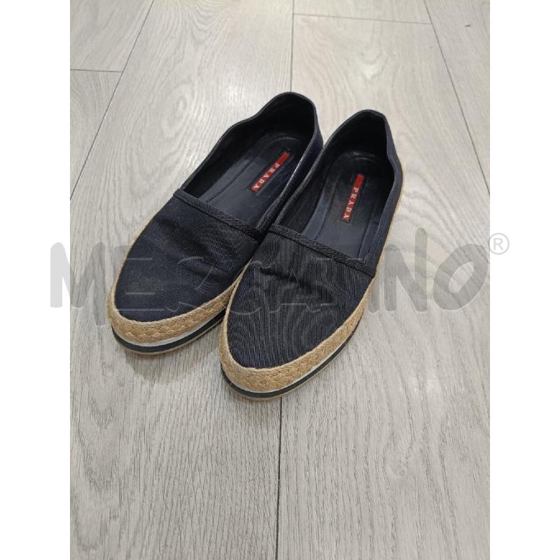 SCARPE DONNA PRADA NERE TESSUTO PAGLIA | Mercatino dell'Usato Roma gregorio vii 1