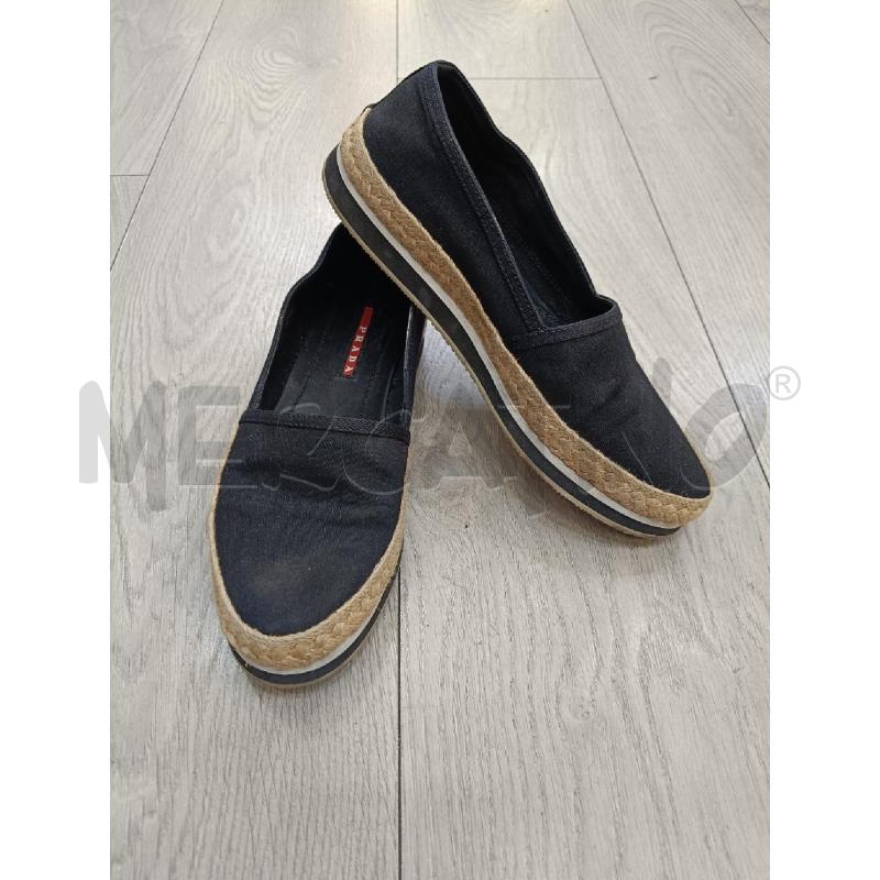 SCARPE DONNA PRADA NERE TESSUTO PAGLIA | Mercatino dell'Usato Roma gregorio vii 3