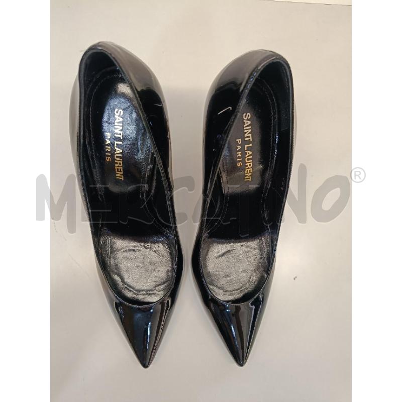SCARPE DONNA YVES SAINT LAURENT NERE VERNICE TACCO DORATO | Mercatino dell'Usato Roma gregorio vii 5