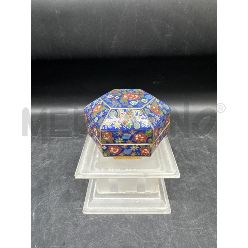SCATOLA CLOISONNE ORIENTALE GRANDE ESAGO | Mercatino dell'Usato Roma gregorio vii 1