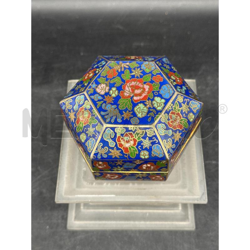 SCATOLA CLOISONNE ORIENTALE GRANDE ESAGO | Mercatino dell'Usato Roma gregorio vii 2