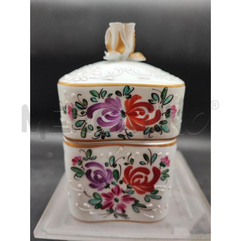 SCATOLA PORCELLANA FIORE DORATO  | Mercatino dell'Usato Roma gregorio vii 2