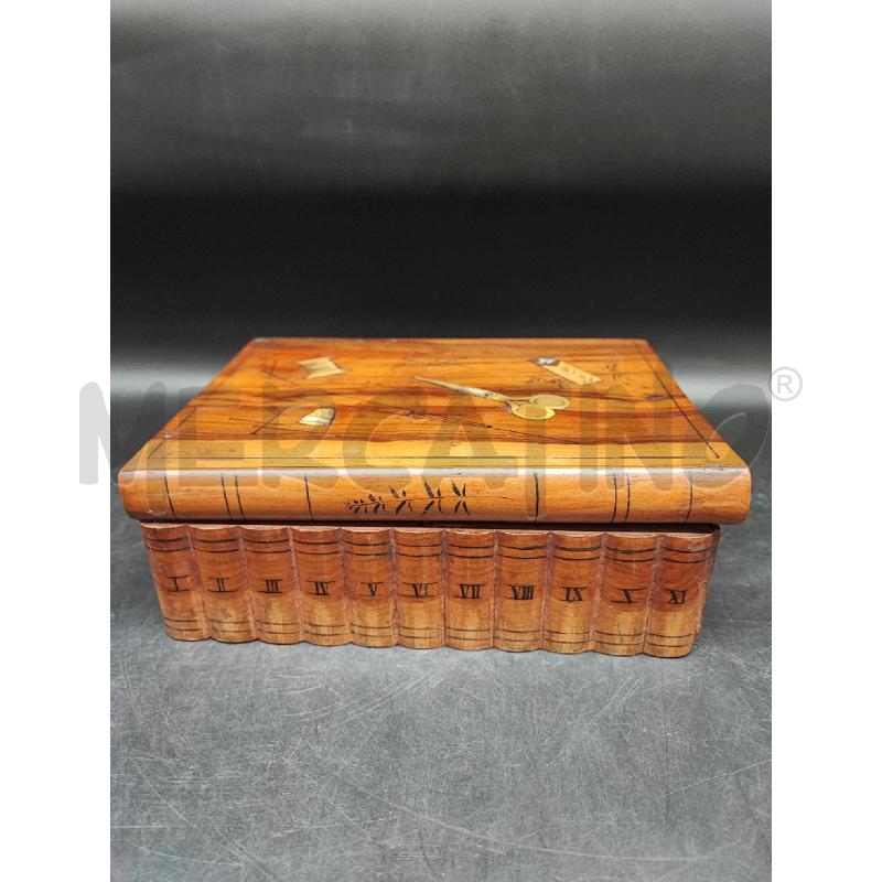 SCATOLA RETT LEGNO INTARSI SET CUCITO  | Mercatino dell'Usato Roma gregorio vii 2