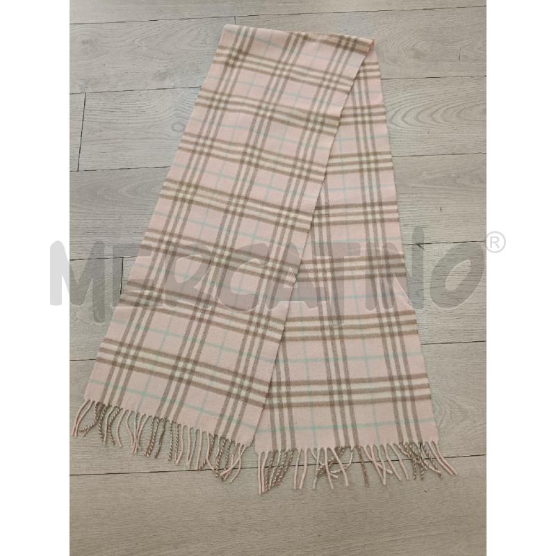 SCIARPA BURBERRY ROSA CASHMERE E LANA | Mercatino dell'Usato Roma gregorio vii 1