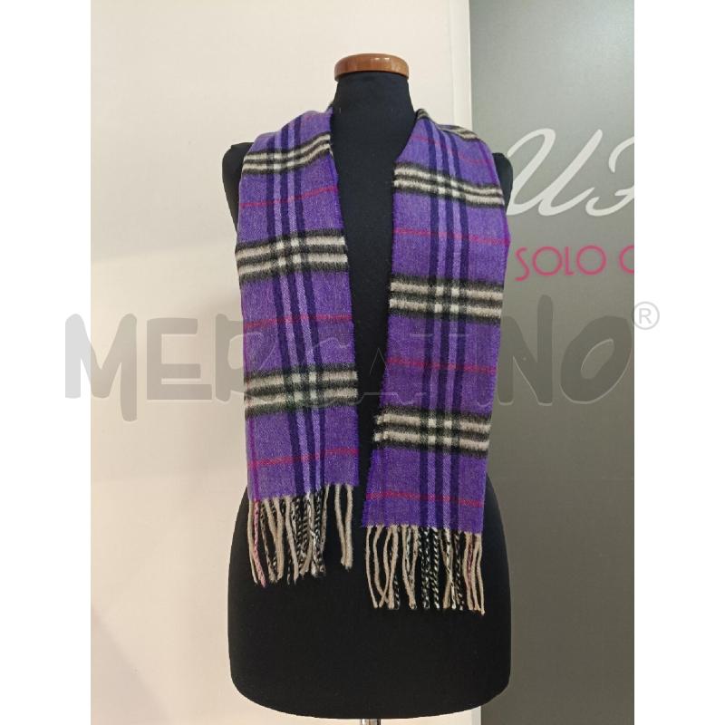 SCIARPA BURBERRY VIOLA CHECK TARTAN CASHMERE | Mercatino dell'Usato Roma gregorio vii 1
