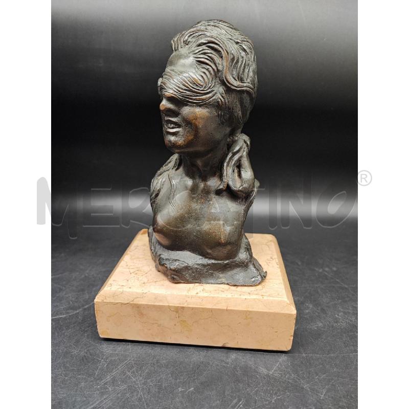 SCULTURA BRONZO DEA BENDATA BASE MARMO  | Mercatino dell'Usato Roma gregorio vii 1