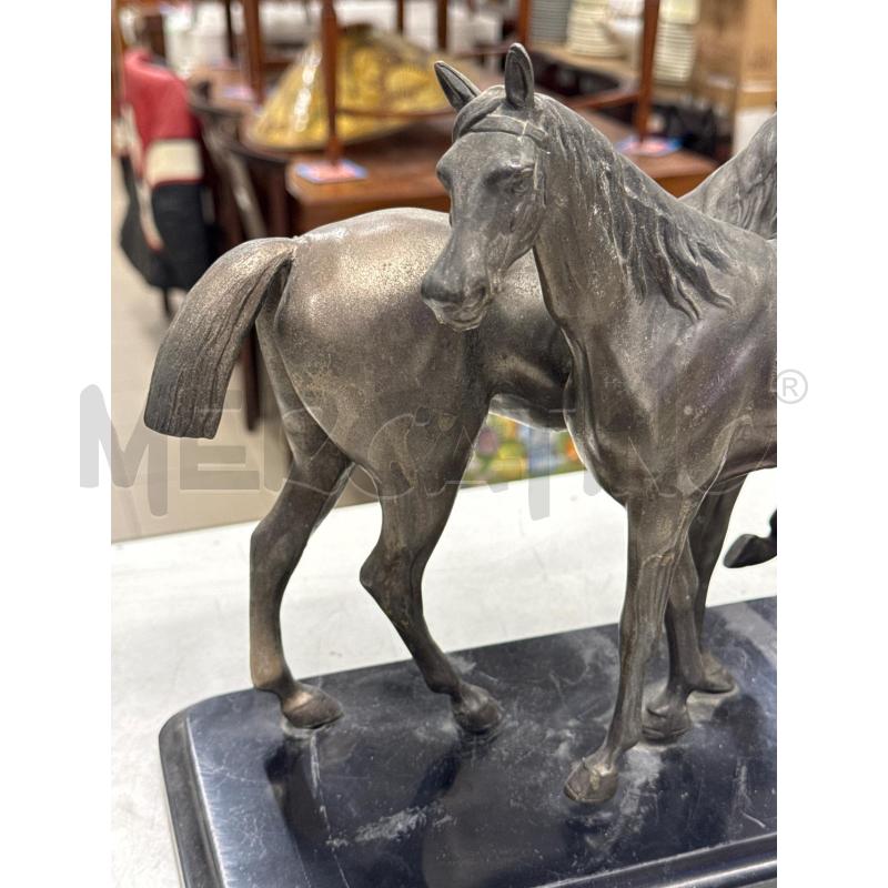 SCULTURA METALLO COPPIA CAVALLI  | Mercatino dell'Usato Roma gregorio vii 2