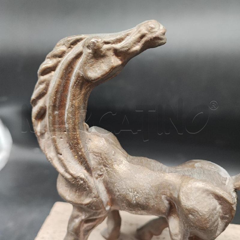 SCULTURA MET DOR CAVALLO BASE MARMO  | Mercatino dell'Usato Roma gregorio vii 2