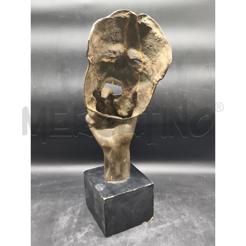 SCULTURA R. MOSCATELLI LA MASCHERABRONZO CM 35  | Mercatino dell'Usato Roma gregorio vii 2