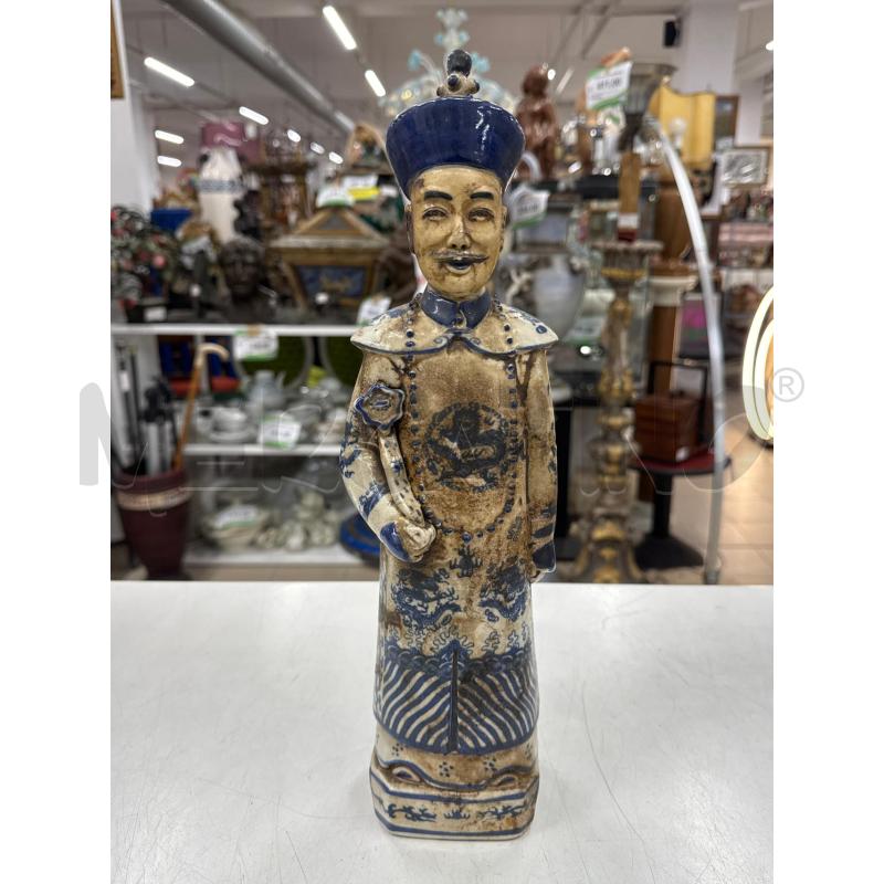 SCULTURA UOMO GIAPPONESE BLU  | Mercatino dell'Usato Roma gregorio vii 1