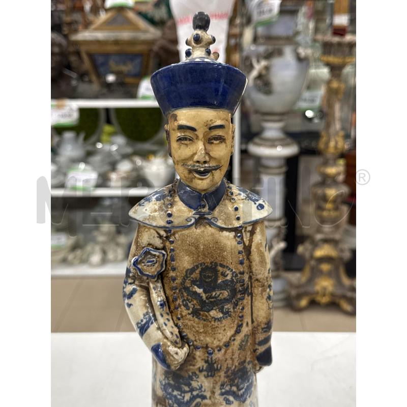 SCULTURA UOMO GIAPPONESE BLU  | Mercatino dell'Usato Roma gregorio vii 2
