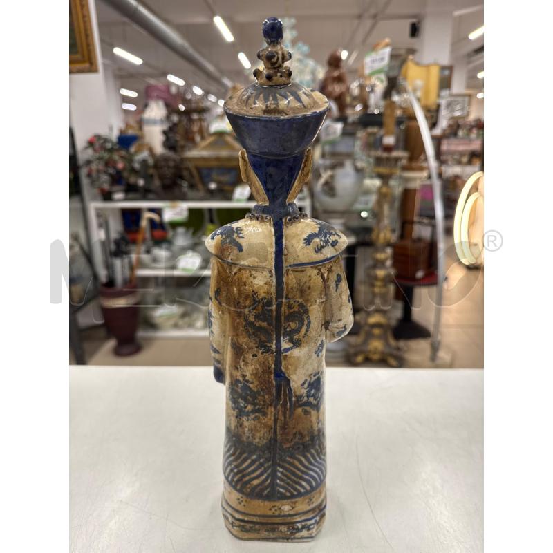 SCULTURA UOMO GIAPPONESE BLU  | Mercatino dell'Usato Roma gregorio vii 3