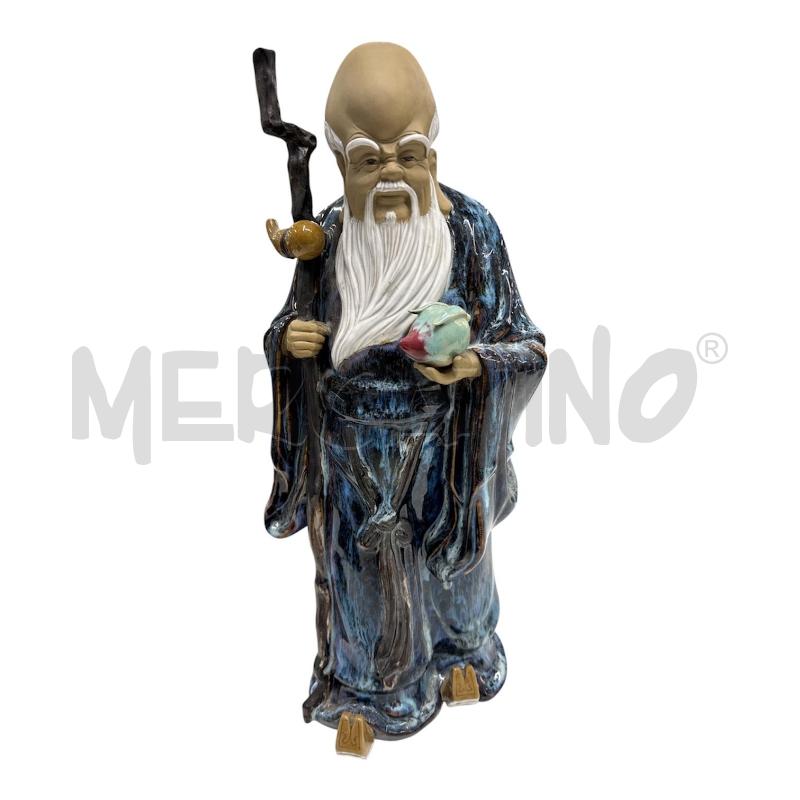 SCULTURA UOMO GIAPPONESE CON BASTONE  | Mercatino dell'Usato Roma gregorio vii 1