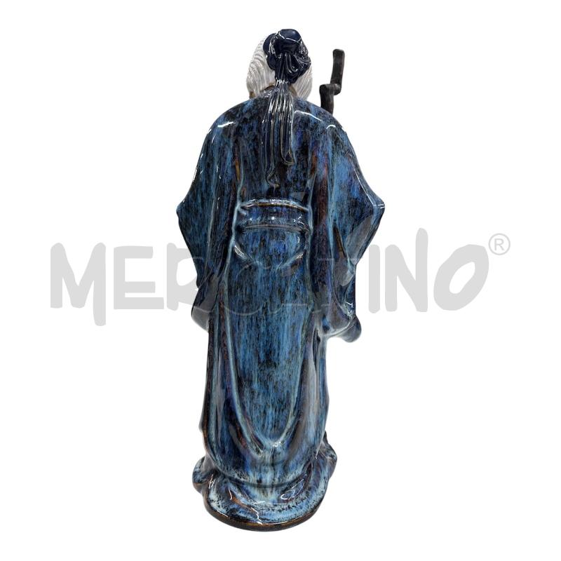 SCULTURA UOMO GIAPPONESE CON BASTONE  | Mercatino dell'Usato Roma gregorio vii 2