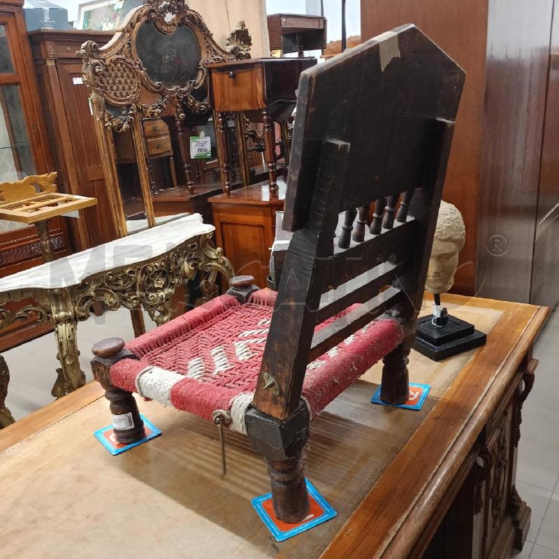 SEDIA INDIANA PITA INTRECCIO ROSSO  | Mercatino dell'Usato Roma gregorio vii 5