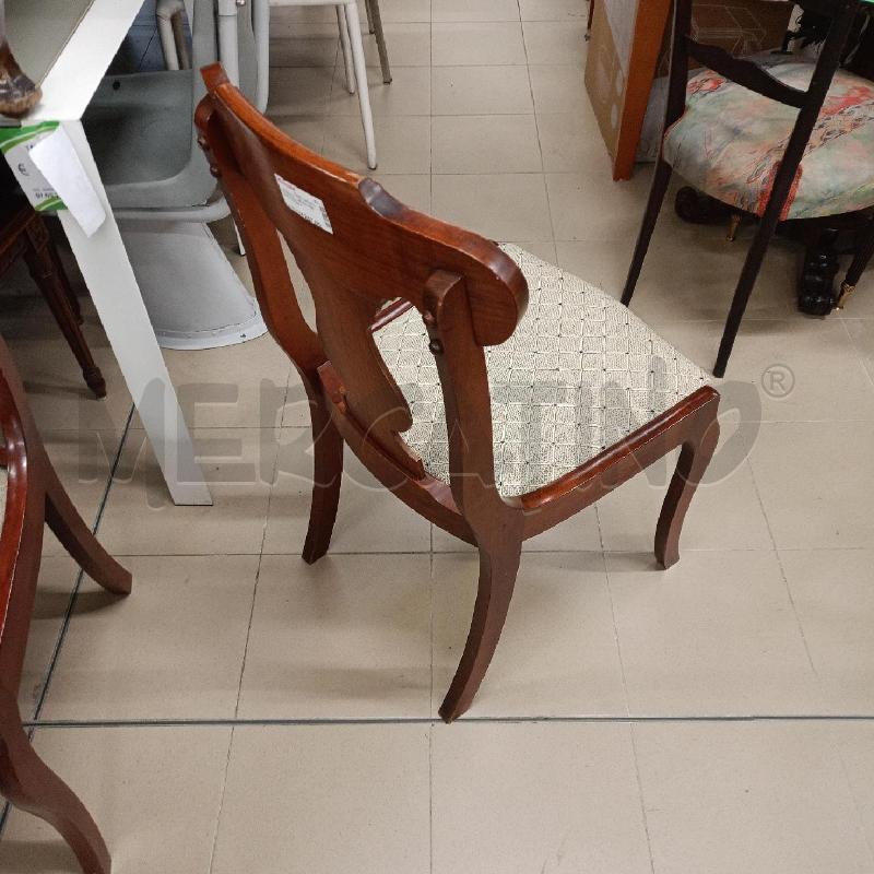SEDIE PZ. 4 LEGNO SSEDUTA STOFFA | Mercatino dell'Usato Roma gregorio vii 2