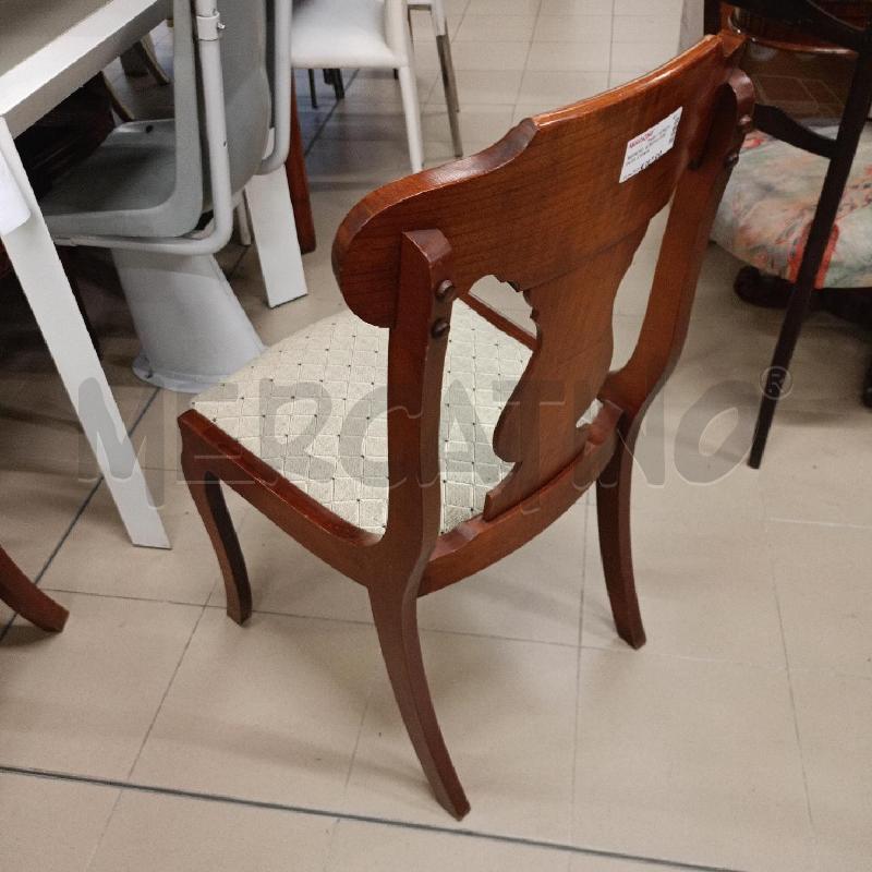 SEDIE PZ. 4 LEGNO SSEDUTA STOFFA | Mercatino dell'Usato Roma gregorio vii 3