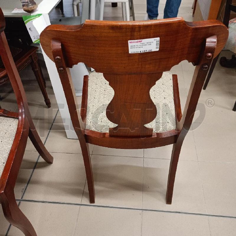 SEDIE PZ. 4 LEGNO SSEDUTA STOFFA | Mercatino dell'Usato Roma gregorio vii 4