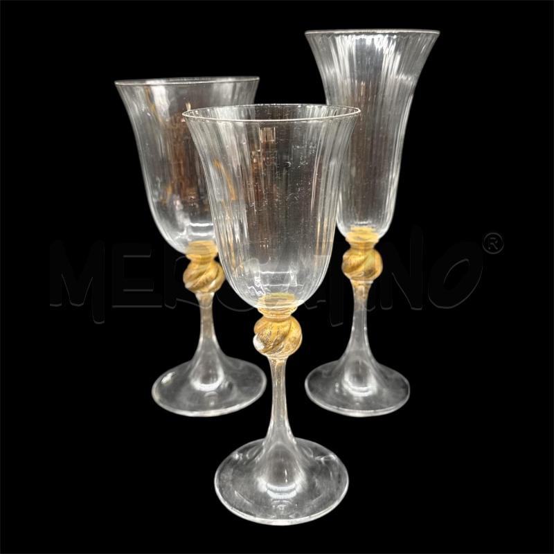 SERVIZIO BICCHIERI MURANO SANTI 32 PZ  | Mercatino dell'Usato Roma gregorio vii 2