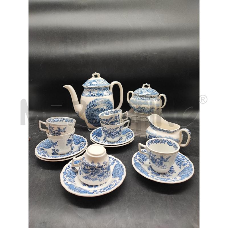 SERVIZIO CAFFE' INGLESE BLU 9 PZ  | Mercatino dell'Usato Roma gregorio vii 1