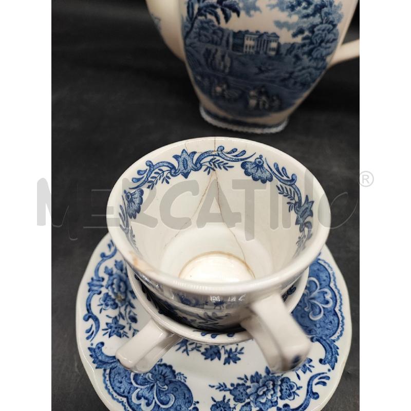 SERVIZIO CAFFE' INGLESE BLU 9 PZ  | Mercatino dell'Usato Roma gregorio vii 5