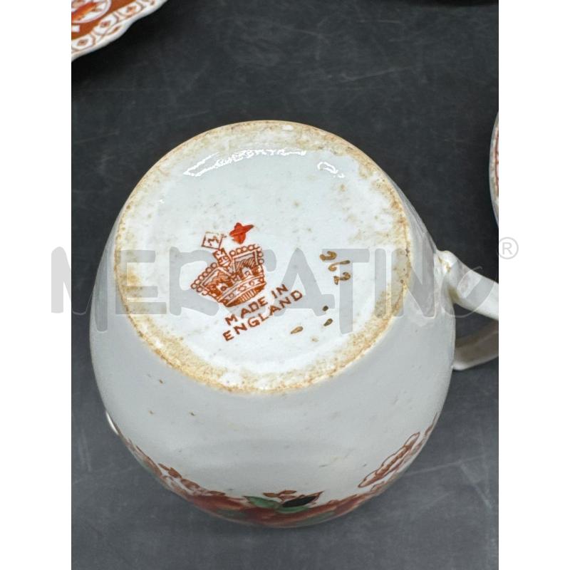SERVIZIO THE E DOLCE INGLESE FIORI ROSSI 15 PZ  | Mercatino dell'Usato Roma gregorio vii 2