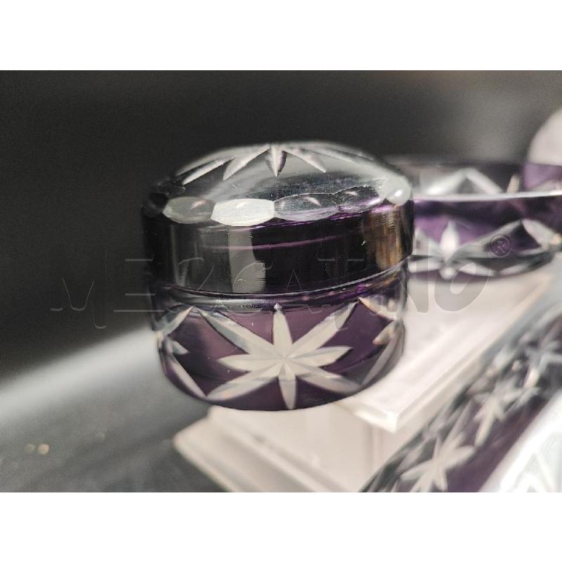 SET BAGNO CRISTALLO VIOLA 3 PZ  | Mercatino dell'Usato Roma gregorio vii 3