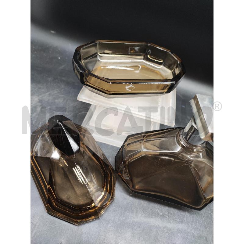 SET BAGNO VETRO FUME' 2 PZ  | Mercatino dell'Usato Roma gregorio vii 4