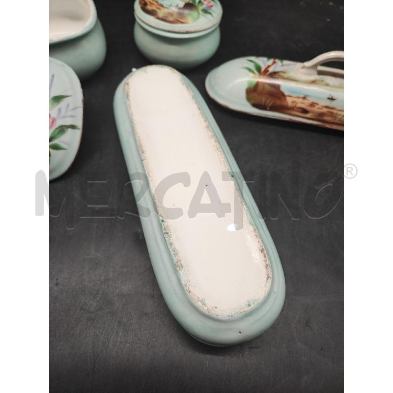 SET DA BAGNO 3PZ PORC DIPINTI LAGO  | Mercatino dell'Usato Roma gregorio vii 4