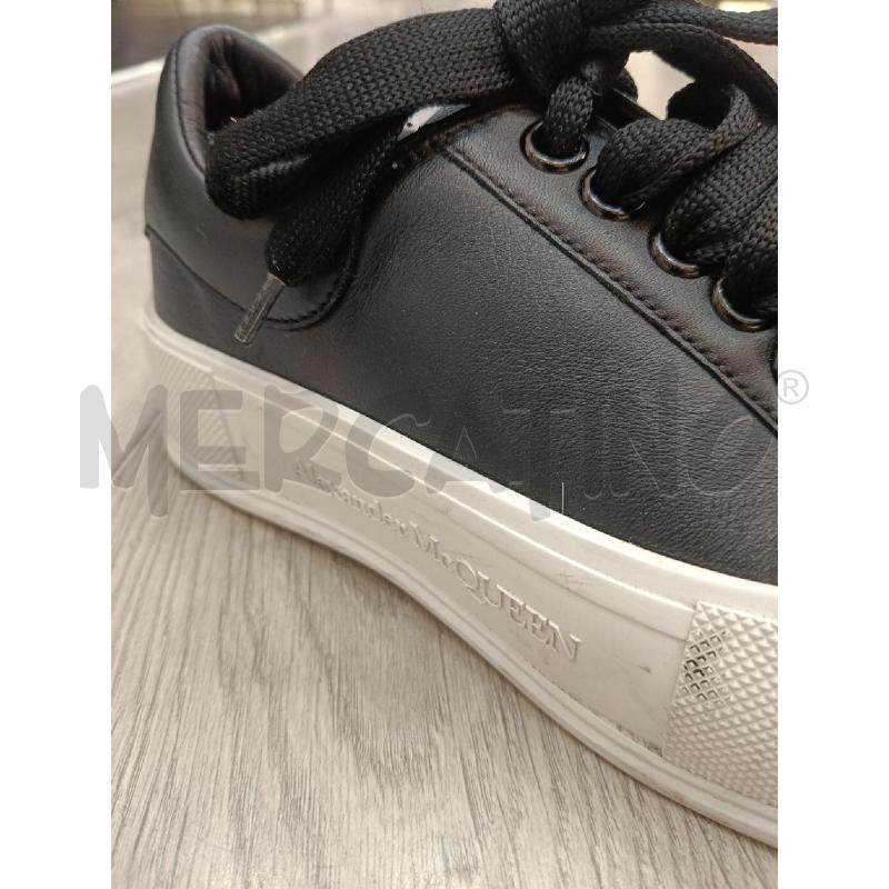 SNEAKERS ALEXANDER MCQUEEN DECK PLIMSOLL IN PELLE NERA | Mercatino dell'Usato Roma gregorio vii 4