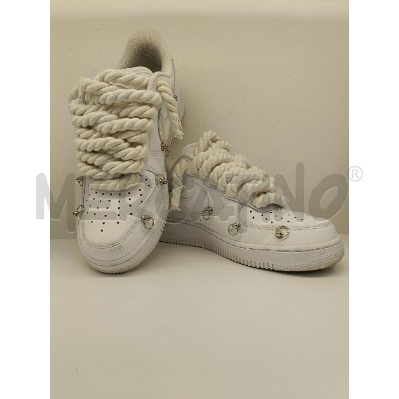 SNEAKERS UOMO NIKE AIR FORCE PERSONALIZZATE BIANCHE | Mercatino dell'Usato Roma gregorio vii 1